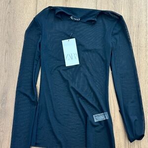 sheer zara top